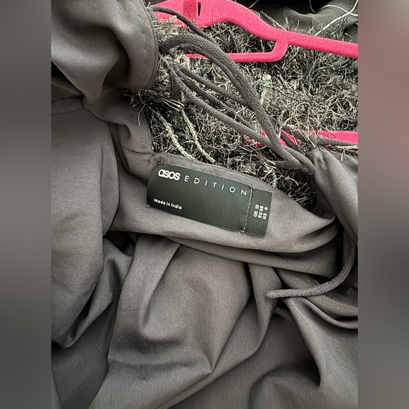 ASOS Edition Feather/Beads/Sequined Cocktail Dress in Gray US6 UK10 - Picture 5 of 9